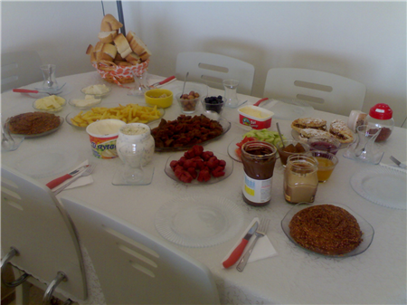 Sevilimde kahvaltı keyfi