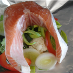 Firinda sebzeli somon