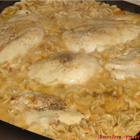 Kremalı Soslu Tavuk Gögüslü Makarna