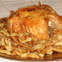 Pekmezli Bütün Tavuk Çevirme