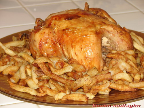 Pekmezli Bütün Tavuk Çevirme