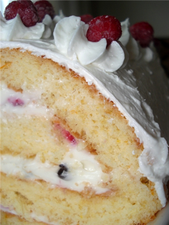 Portakal ve Frambuazlı Rulo Pasta